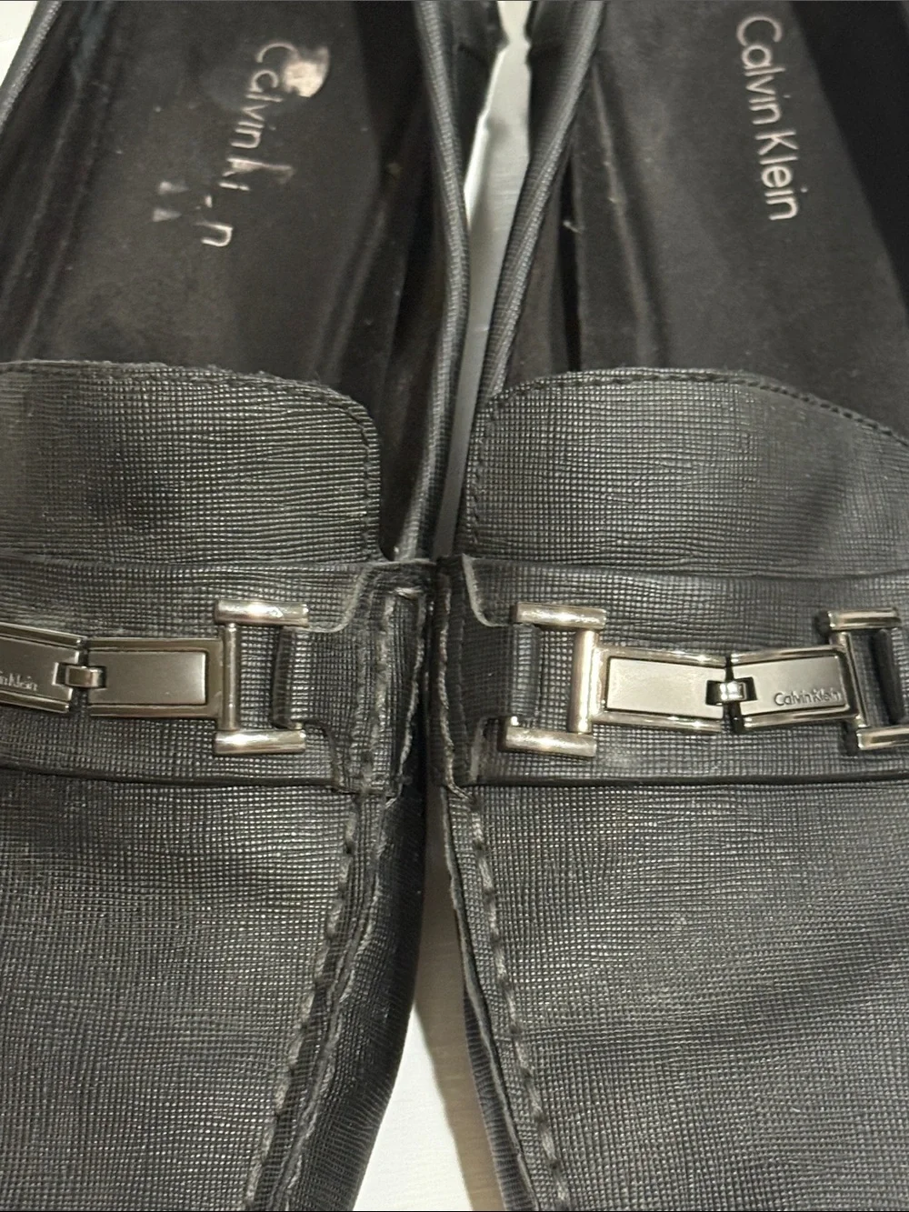 Calvin Klein Black Men’s Slip-On Magnus Penny Loafers with Metal Bit size 13